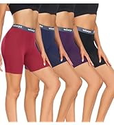 wirarpa Women's Underwear Modal Boxer Briefs Anti Chafing Boyshorts Panties with Crotch 4 Pack