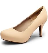 DREAM PAIRS Tiffany Women's New Classic Elegant Versatile Low Stiletto Heel Dress Platform Pumps ...