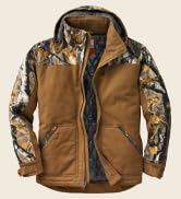 Mens Canvas Cross Trail Big Game Camo Workwear Coat