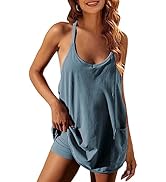 Faleave Women's Summer Sleeveless Mini Dress Athletic Dress Spaghetti Strap Short Tennis Dress wi...