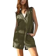 Faleave Women's Summer Casual Romper V Neck Tops Overall Shorts One Piece Athletic Workout Jumpsu...
