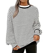 PRETTYGARDEN Women's Sweaters 2025 Puffy Long Sleeve Crewneck Soft Loose Pullover Tops Chunky Kni...