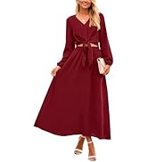PRETTYGARDEN Women 2 Piece Outfits Casual V Neck Lantern Long Sleeve Strappy Crop Tops High Waist...