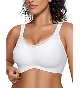 OEAK Womens Wireless Bras V Mesh Comfortable Bralette Supportive Tshirt Bra No Underwire Seamless...