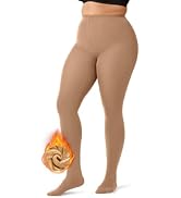 OEAK Womens Fleece Lined Tights Leggings Plus Size Thermal Warm Thick Opaque Tights Tummy Control...
