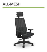 HON Ignition 2.0 Ergonomic Mesh Office Chair with Headrest - High Back Computer Desk Chair