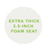 HON Altern Ergonomic Office Chair with Headrest - 3.5 Inch Thick Foam Cushion Seat Mid Back Mesh ...