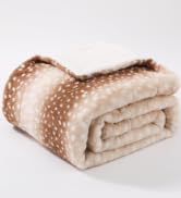 Cozy Bliss Luxury Faux Fur Throw Blanket for Couch, Deer Animal Print Aesthetic Blankets Extra So...