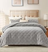 grey sherpa comforter set