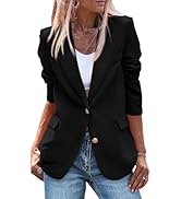 PRETTYGARDEN Women's 2024 Fall Business Casual Blazers Long Sleeve Notch Lapel Trendy Work Office...