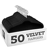 Zober Premium Velvet Hangers - Non-Slip, Durable, Space Saving Clothes Hangers for Closet w/ 360 ...