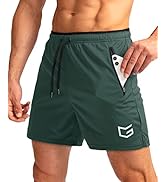 G Gradual Men's Running Shorts with Zipper Pockets Quick Dry Gym Athletic Workout 5" Shorts for Men