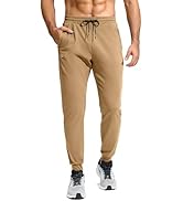 G Gradual Men's Athletic Joggers with 3 Zip Pockets Stretch Workout Training Pants Lightweight Ca...