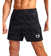 G Gradual Men's Running Shorts with Zipper Pockets Quick Dry Gym Athletic Workout 5" Shorts for Men