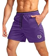 G Gradual Men's Running Shorts with Zipper Pockets Quick Dry Gym Athletic Workout 5" Shorts for Men