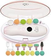 Royal Angels Rechargeable Baby Nail Trimmer 21 in 1，Safe Electric Baby Nail File, Extra 13 Replac...
