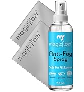 MagicFiber Anti Fog Cleaning Kit for Glasses, Swim Goggles, Snorkel Masks, Ski Goggles & More! An...
