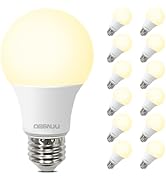 DEGNJU LED Light Bulbs, 60 Watt Equivalent LED Bulbs, Soft White 2700K A19 Bulbs, 800 LM, 15000 H...