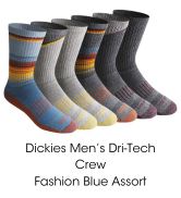 Dickies Men&#39;s Dri-Tech Crew Fashion Blue Assort