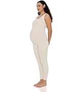POSHDIVAH Women's Maternity Jumpsuit Romper Pregnancy Leggings Sleeveless Tank Top Bodycon Bodysu...