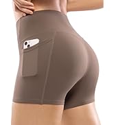POSHDIVAH Women's Creamluxe Yoga Shorts with Pockets - 4"/6"/8" High Waisted Spandex Workout Voll...