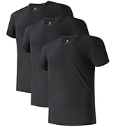 DAVID ARCHY Men's Undershirts Micro Modal Ultra Soft T-Shirts Stretch Moisture-Wicking Crewneck/V...