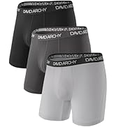 DAVID ARCHY Mens Underwear Performance Boxer Briefs for Men Moisture Wicking Breathbale Soft Unde...
