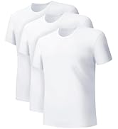 DAVID ARCHY Men's Undershirts Micro Modal Ultra Soft T-Shirts Stretch Moisture-Wicking Crewneck/V...