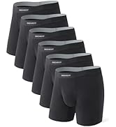 DAVID ARCHY Mens Underwear Boxer Briefs Cotton Comfortbale Soft Breathable with Fly Underwear for...