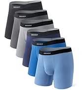 DAVID ARCHY Mens Underwear Boxer Briefs Cotton Comfortbale Soft Breathable with Fly Underwear for...