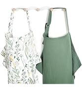 Yoofoss 2 Pack Muslin Nursing Cover for Breastfeeding, Breathable 100% Cotton Breastfeeding Cover...