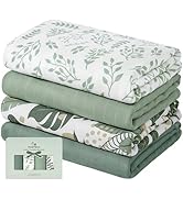 Yoofoss Muslin Swaddle Blankets, 4-Pack Receiving Blankets for Baby Boys and Girls, 47 x 47 Inche...