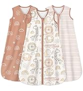 Yoofoss Baby Sleep Sack 6-12 Months 0.5 Tog Wearable Blanket for Baby, 3 Pack 100% Cotton Infant ...