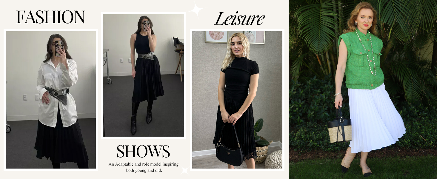Pleated Chiffon Skirt