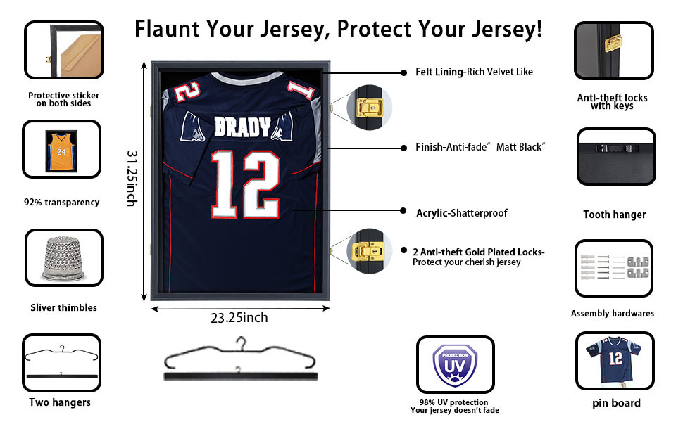 jersey display case hockey uv jersey display