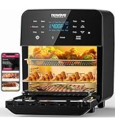 Nuwave Brio 15.5Qt Air Fryer Rotisserie Oven, X-Large Family Size, Powerful 1800W, 4 Rack Positio...
