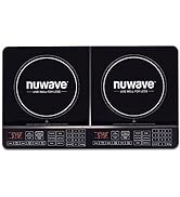 Nuwave Double Induction Cooktop, Powerful 1800W, 2 Large 8” Heating Coils, Independent Controls, ...