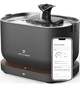 PETLIBRO App Monitoring Cat Water Fountain with Wireless Pump, 2.5L/84oz Dockstream Pet Water Fou...