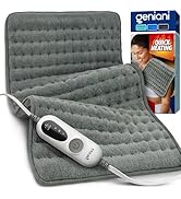 GENIANI Heating Pad for Back Pain & Cramps Relief - Auto Shut Off, Machine Washable, Moist Heat P...