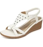 TEMOFON Womens Sandals Wedge Low: Summer Open Toe Wedges Dressy Casual Comfortable Platform Beach...