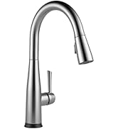 Delta Faucet Essa Touchless Kitchen Faucet with Touch Technology, Brushed Nickel Kitchen Sink Fau...