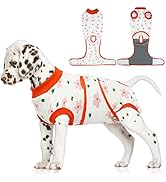 FUAMEY Recovery Suit for Dogs，Dog Onesie for Neutered Spayed Pets Dog Body Suits After Surgery E-...