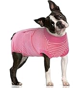 FUAMEY Recovery Suit for Dogs Cats After Surgery,Soft Breathable Pet Bodysuit E-Collar & Cone Alt...
