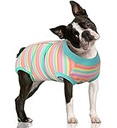 FUAMEY Recovery Suit for Dogs Cats After Surgery,Soft Breathable Pet Bodysuit E-Collar & Cone Alt...