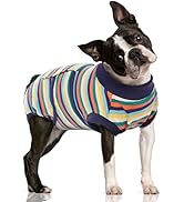 FUAMEY Recovery Suit for Dogs Cats After Surgery,Soft Breathable Pet Bodysuit E-Collar & Cone Alt...