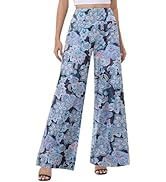 ZOOSIXX Wide Leg Palazzo Pants for Women - High Waist Casual Beach Lounge Pants Loose Dress Pants...