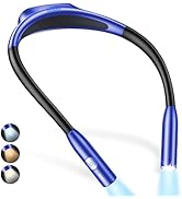 Gritin LED Neck Reading Light,Book Light for Reading in Bed-Eye Caring 3 Colors, Dimmable Brightn...