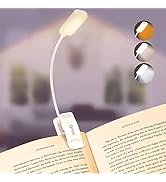 Gritin 9 LED Rechargeable Book Light for Reading in Bed -Eye Caring 3 Color Temperatures,Stepless...