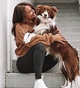 TNNZEET 7 Pack Fleece Lined Leggings Women, Warm Winter Black Thermal Workout Yoga Leggings