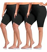 TNNZEET 3 Pack Womens Plus Size Biker Shorts -Black Boy Shorts Underwear Maternity Sleep Shorts